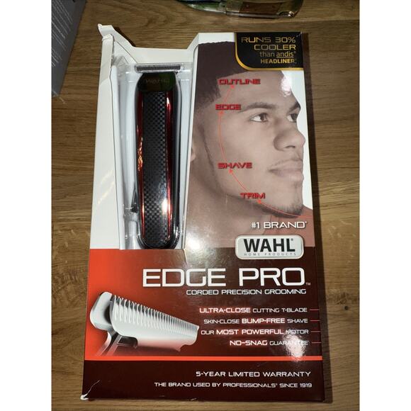 Wahl Edge Pro Bump Free Corded Beard Trimmer for Men Touch Up Trimmer & Grooming - Picture 1 of 3
